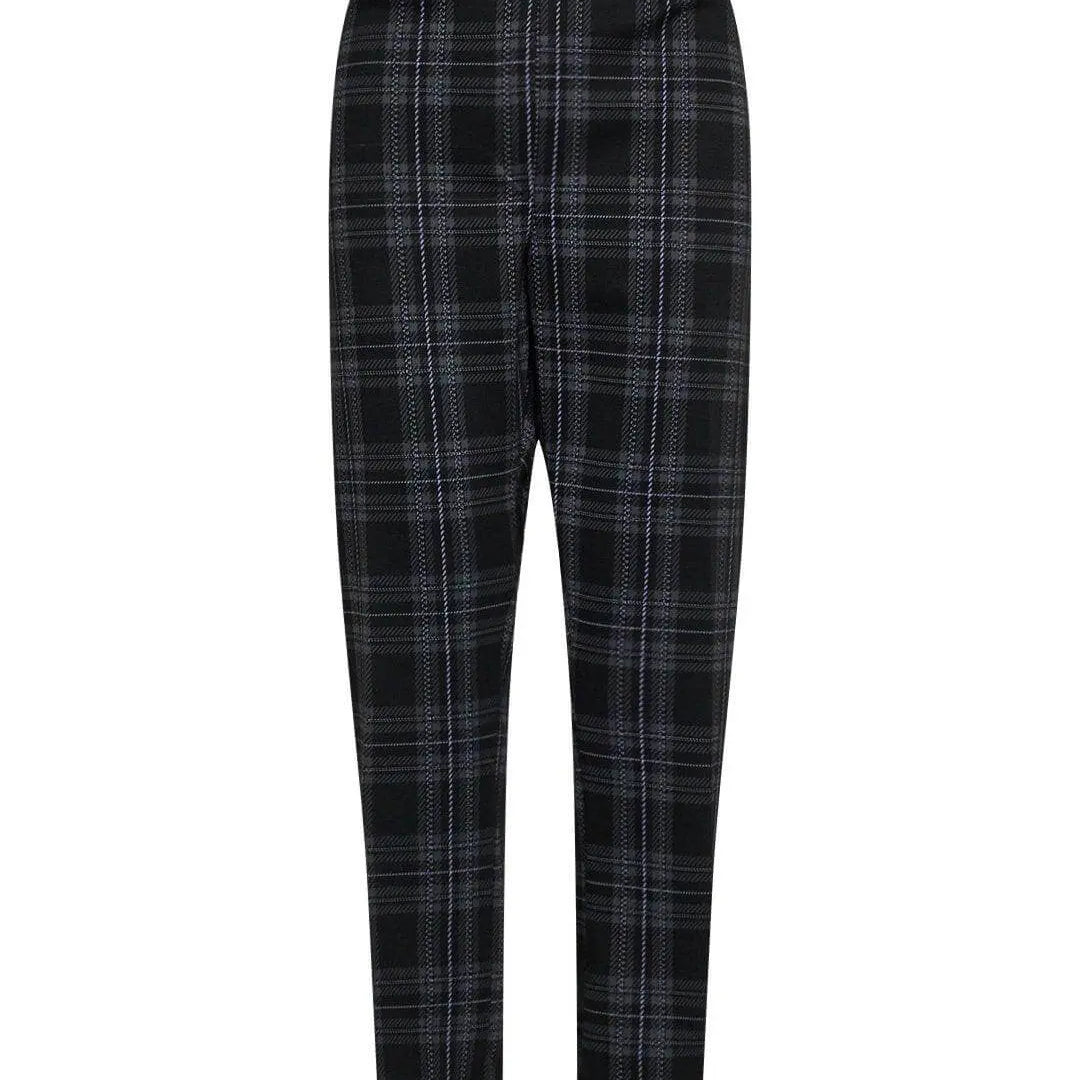 Pantalone in fantasia tartan NERO-GRIGIO DORABELLA PIU' 53