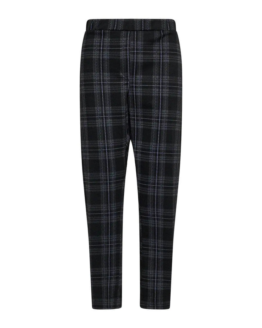 Pantalone in fantasia tartan NERO-GRIGIO DORABELLA PIU' 53