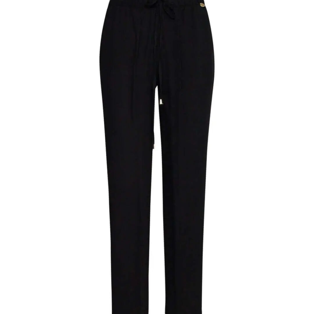 Pantalone in lino NERO DORABELLA XXL