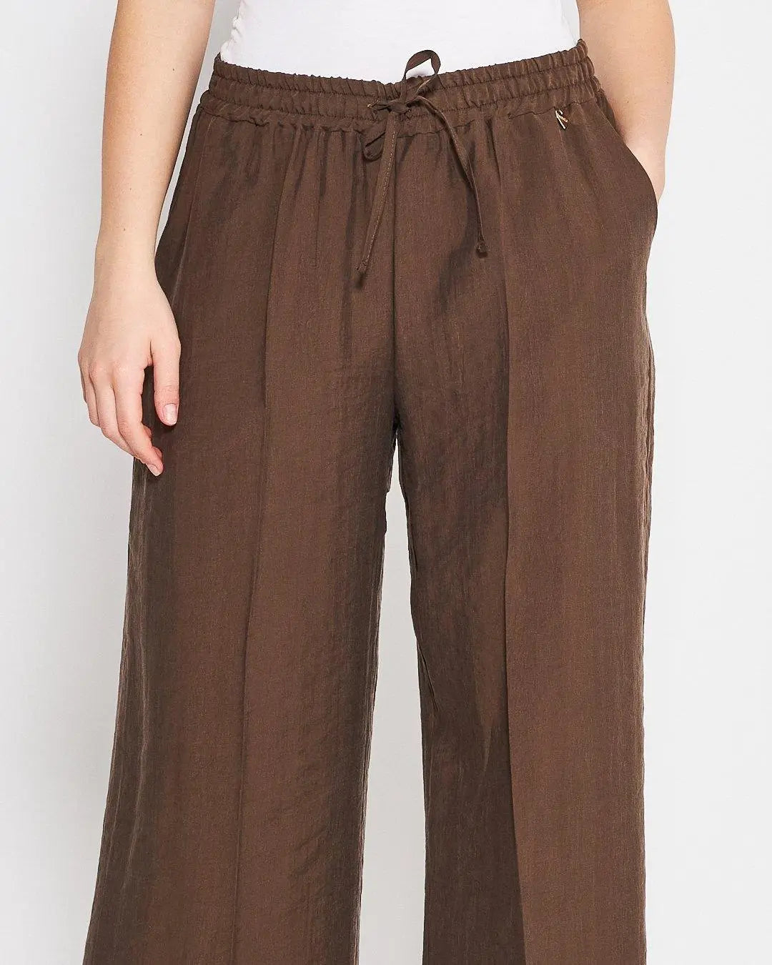 Pantalone in tinta unita MORO DORABELLA PIU'