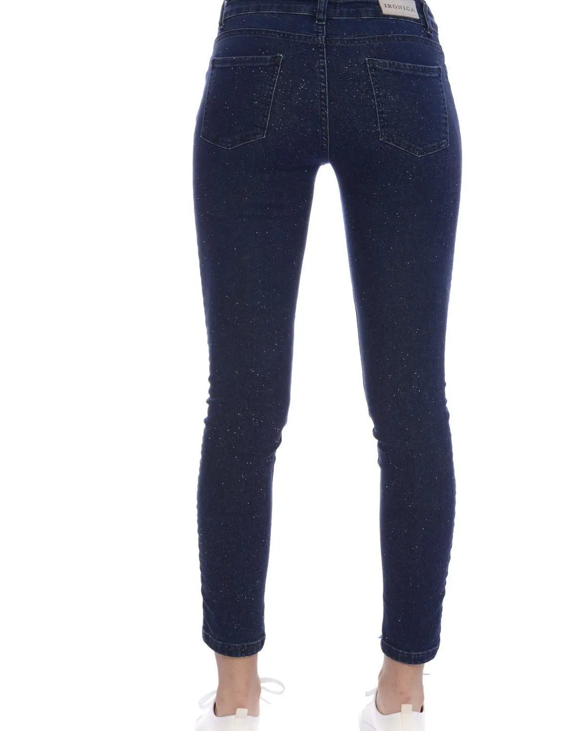 Pantalone jeans glitterato BLU IRONICA