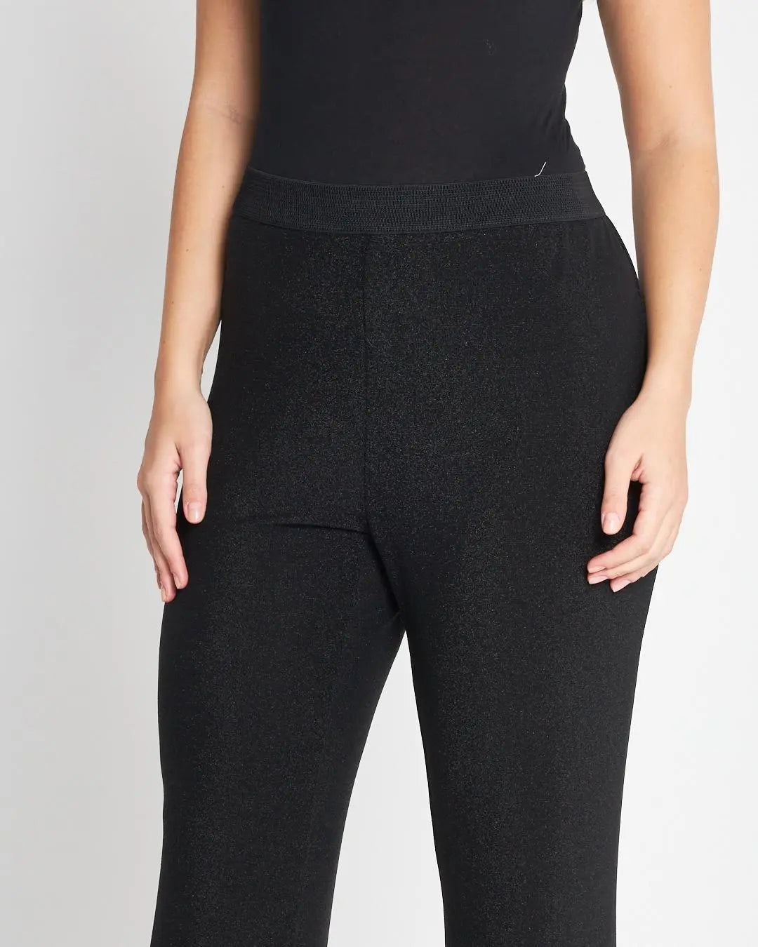 Pantalone lurex NERO DORABELLA PIU'