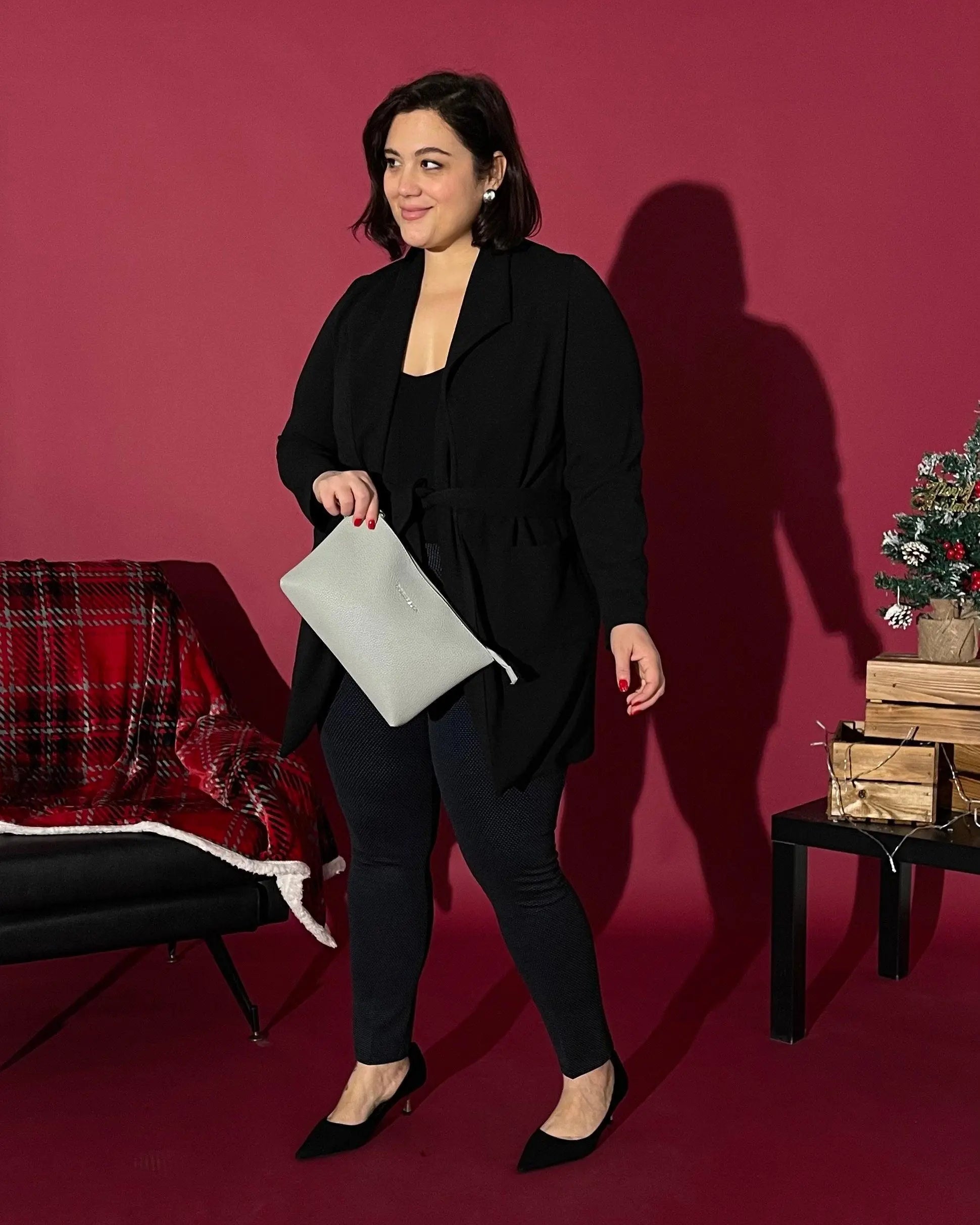 Pantalone microfantasia NERO DORABELLA PIU'