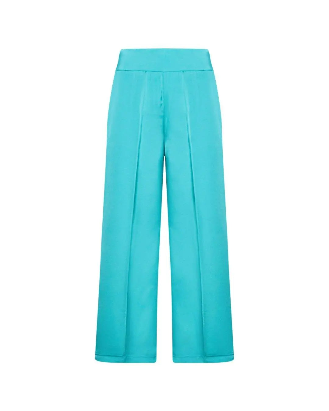 Pantalone palazzo in tinta unita TURCHESE DORABELLA