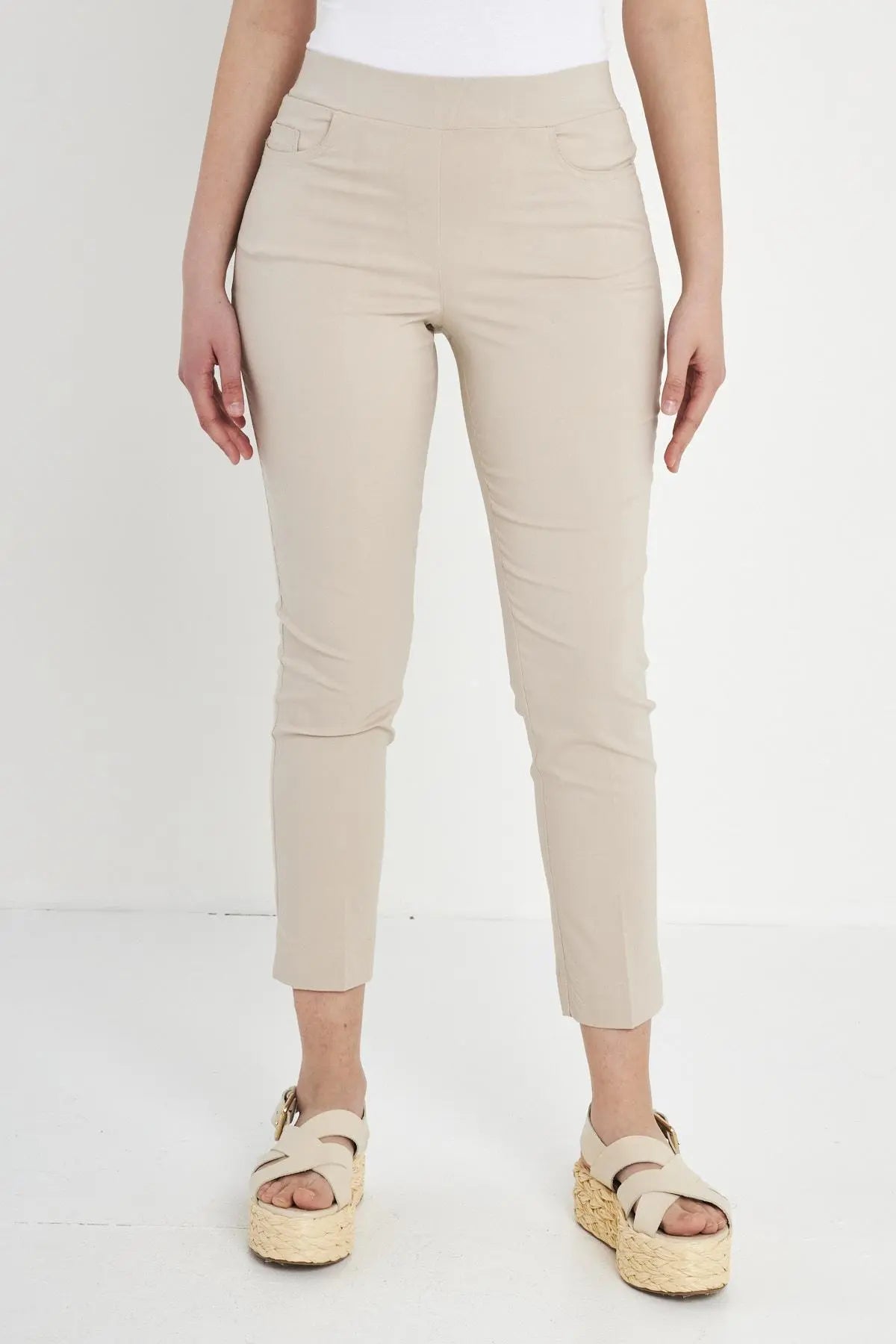 Pantalone pinochhietto con ricamo SABBIA DORABELLA XXL