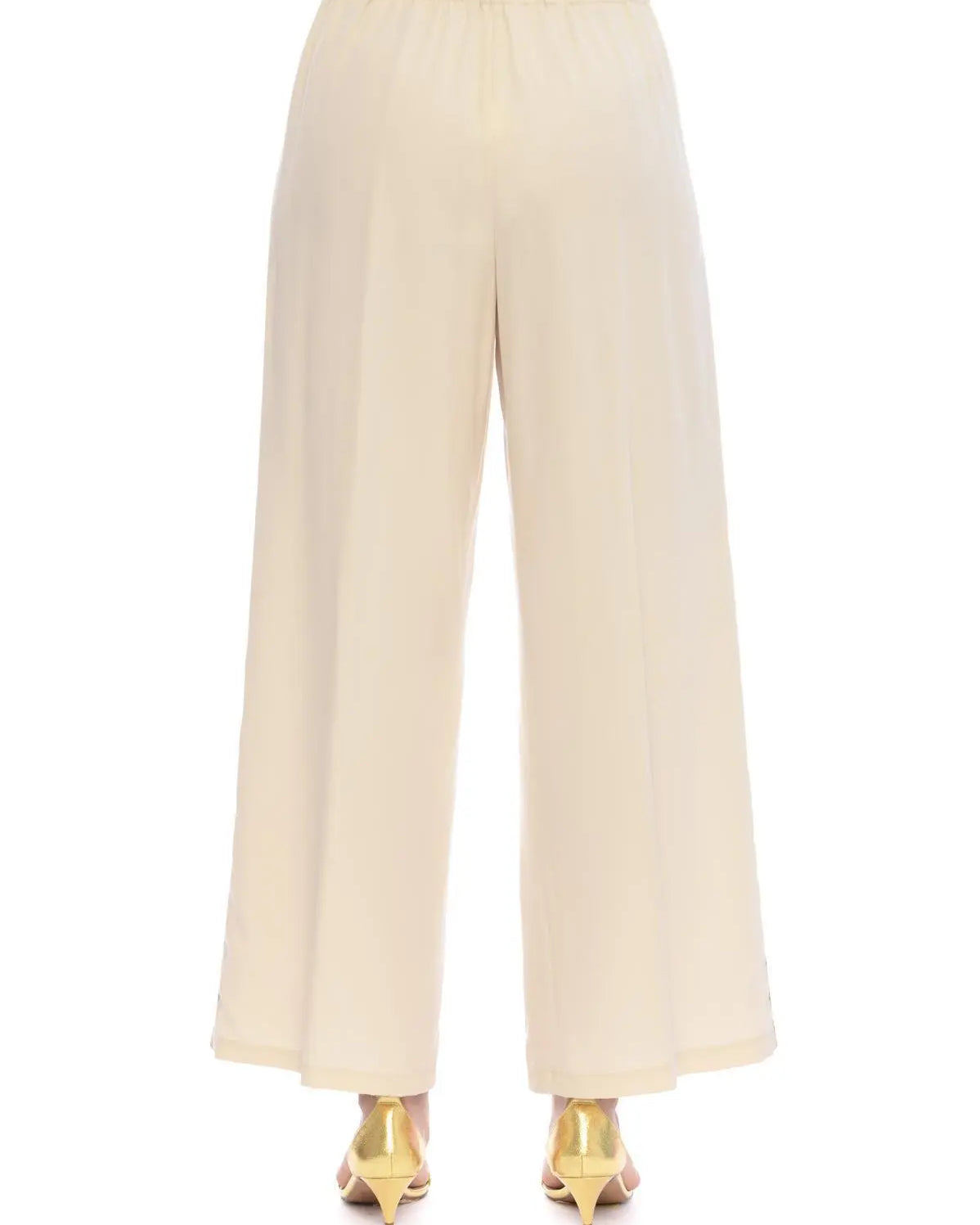 Pantalone riga animalier BEIGE IRONICA