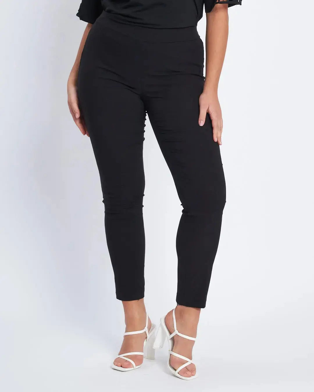 Pantalone skinny in tessuto stretch NERO DORABELLA EASY