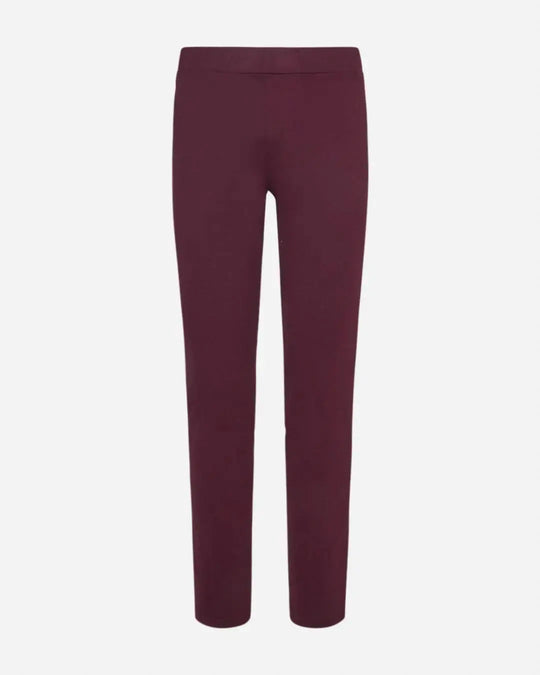 Pantalone slim viscosa con carré posteriore PRUGNA DORABELLA