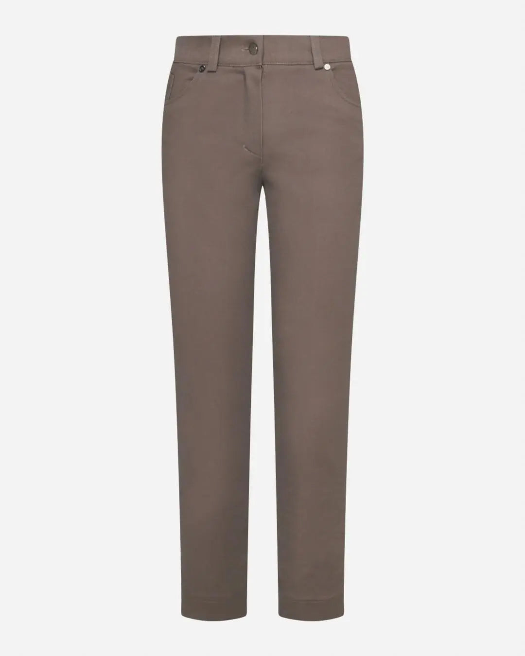 Pantalone tasca ricamata FANGO DORABELLA