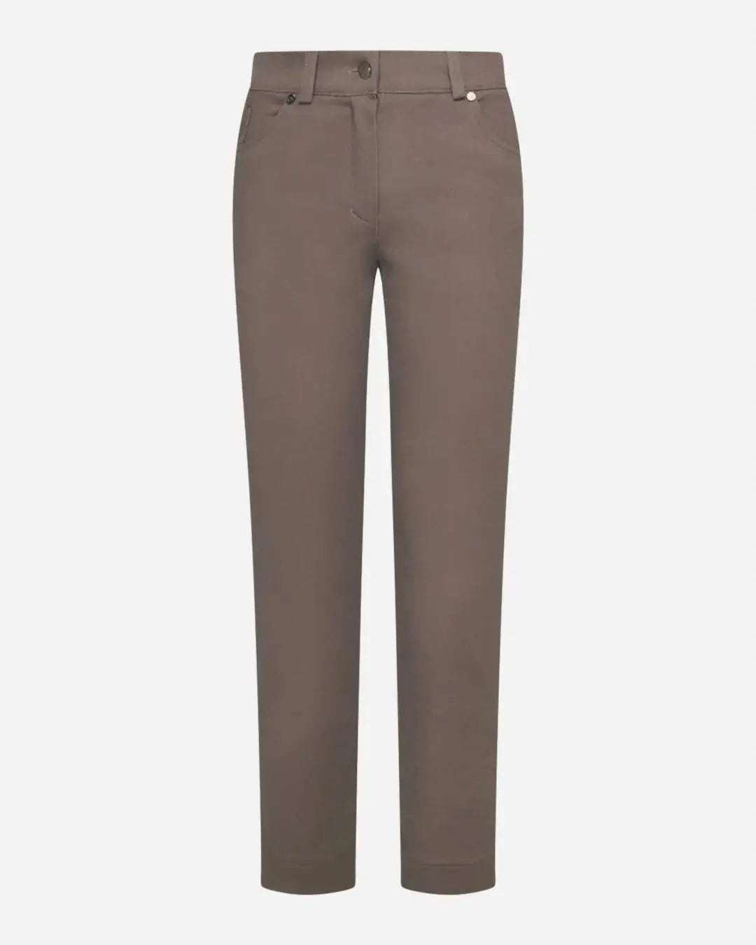 Pantalone tasca ricamata FANGO DORABELLA