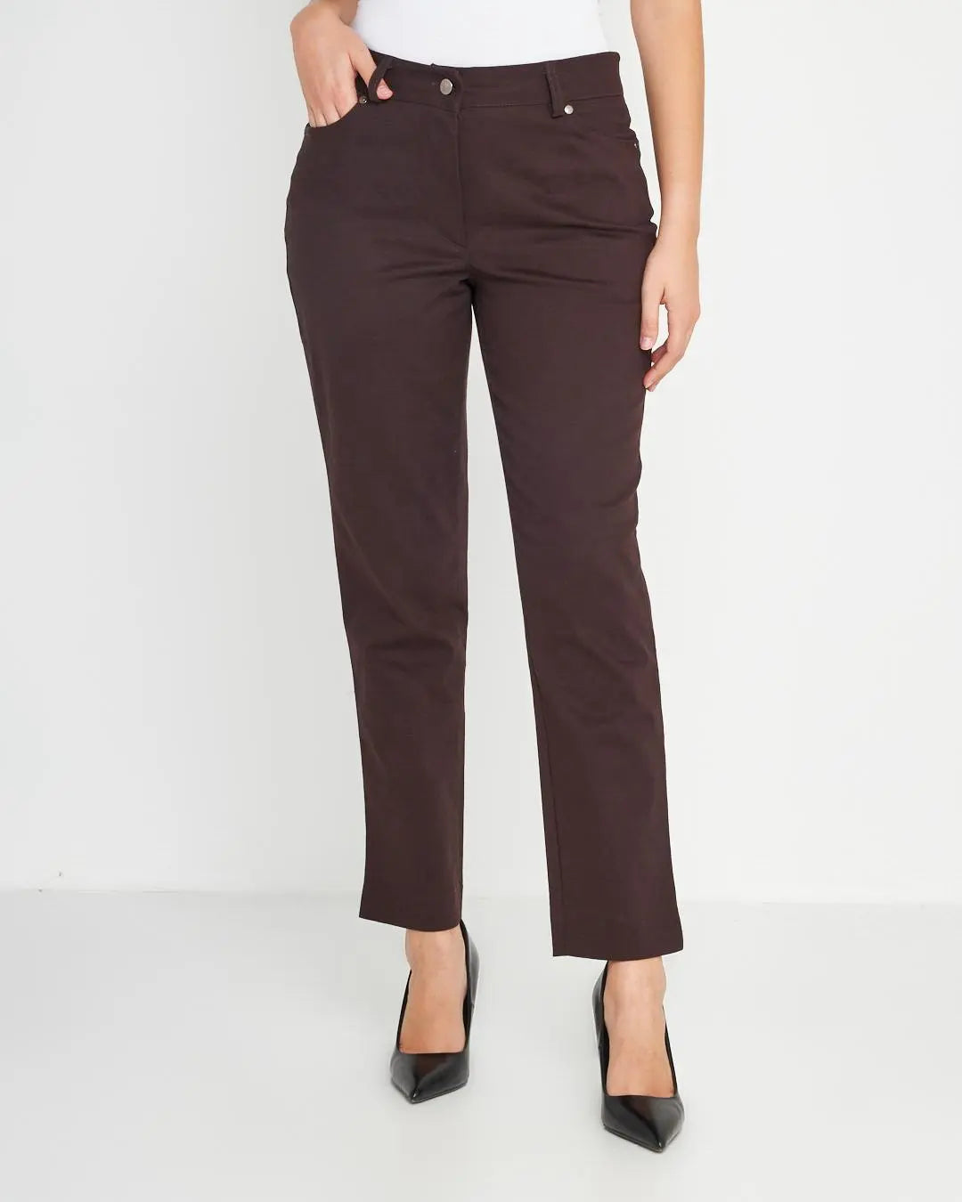 Pantalone tasca ricamata MORO DORABELLA