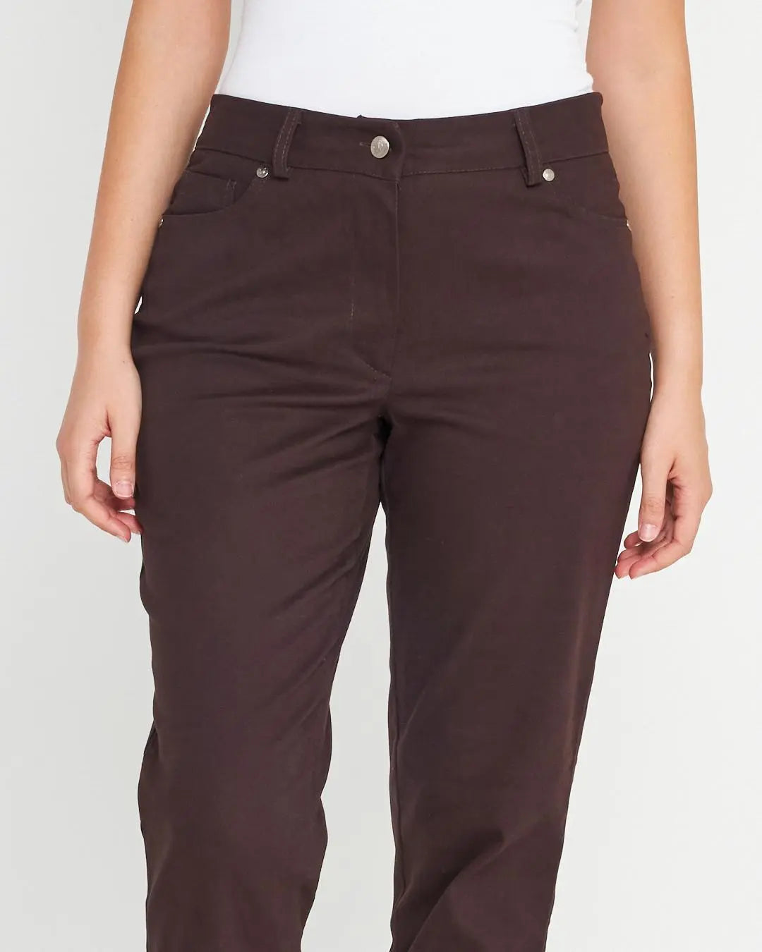 Pantalone tasca ricamata MORO DORABELLA