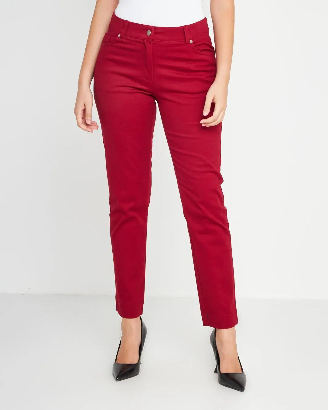 Pantalone tasca ricamata ROSSO DORABELLA