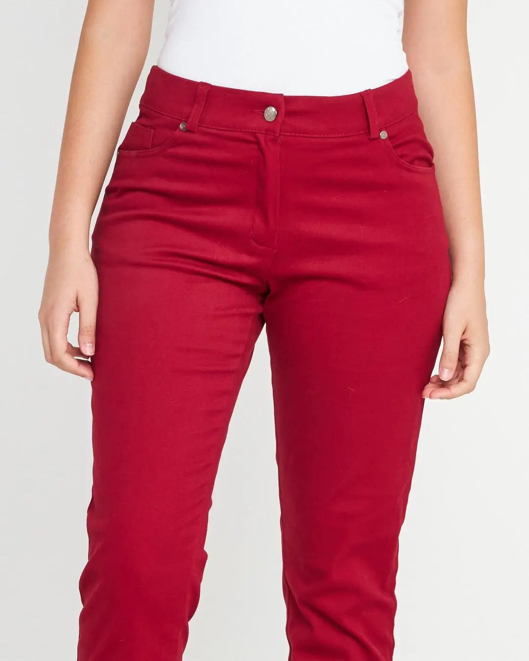 Pantalone tasca ricamata ROSSO DORABELLA