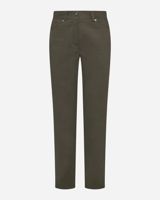 Pantalone tasca ricamata VERDE MILITARE DORABELLA
