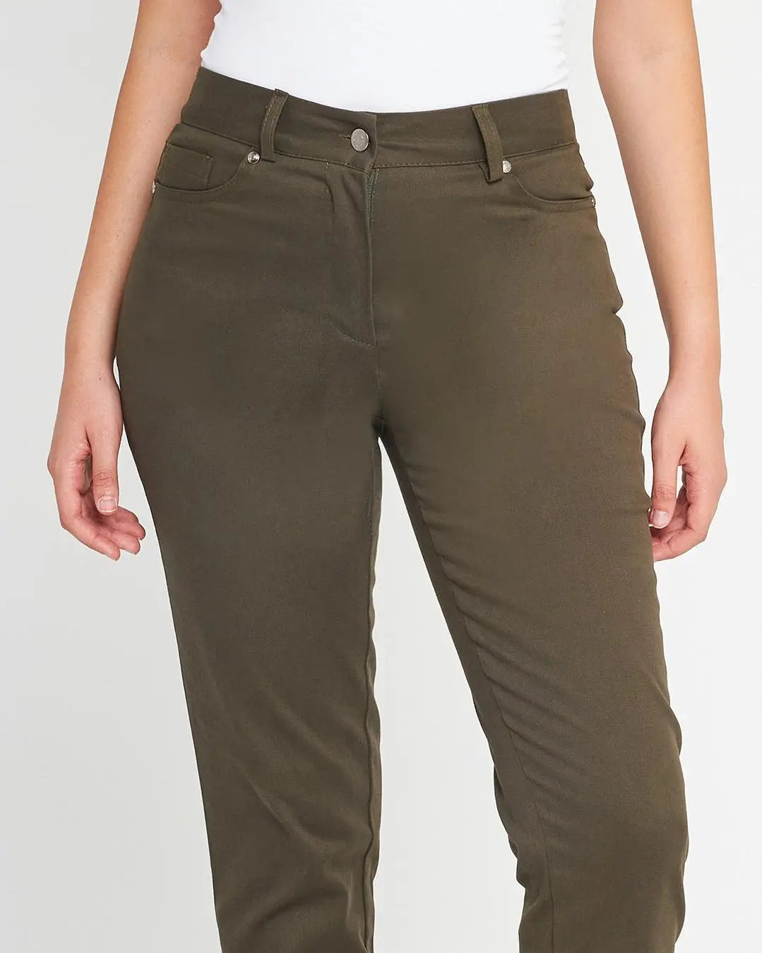 Pantalone tasca ricamata VERDE MILITARE DORABELLA