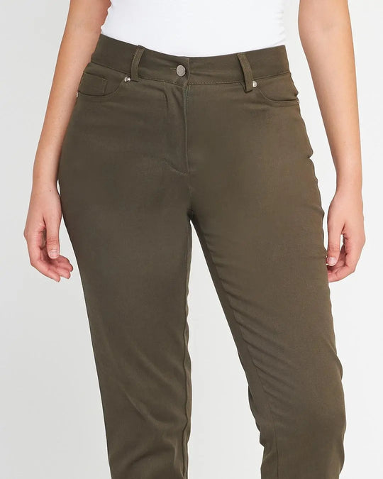 Pantalone tasca ricamata VERDE MILITARE DORABELLA