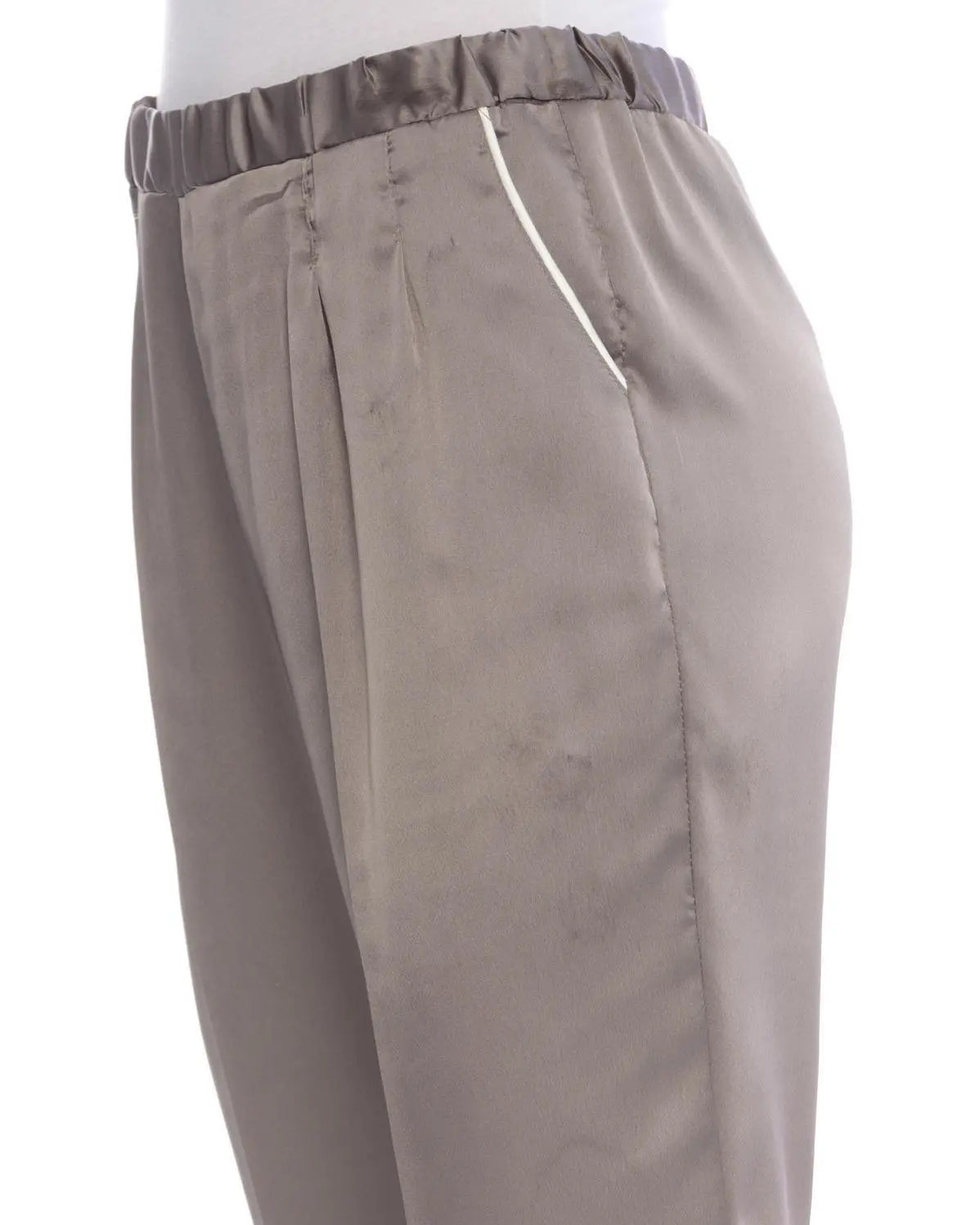 Pantalone tessuto semi lucido FANGO IRONICA
