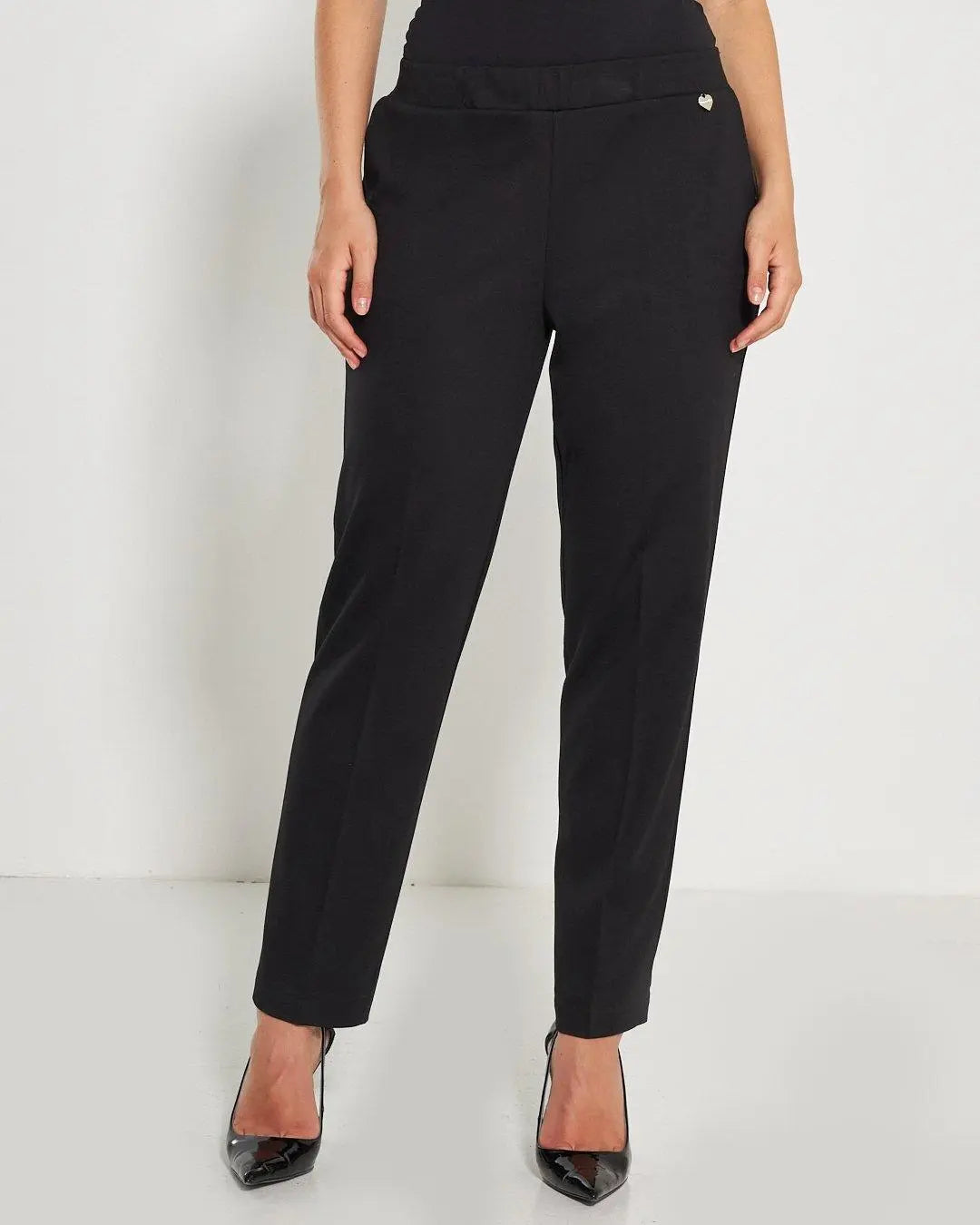 Pantalone tinta unita NERO DORABELLA PIU' 49