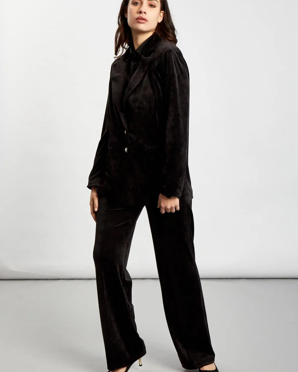 Pantalone velluto NERO IRONICA