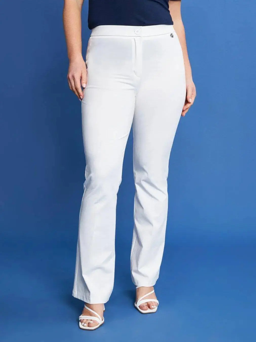 Pantalone zampetta in punto Milano BIANCO DORABELLA XXL