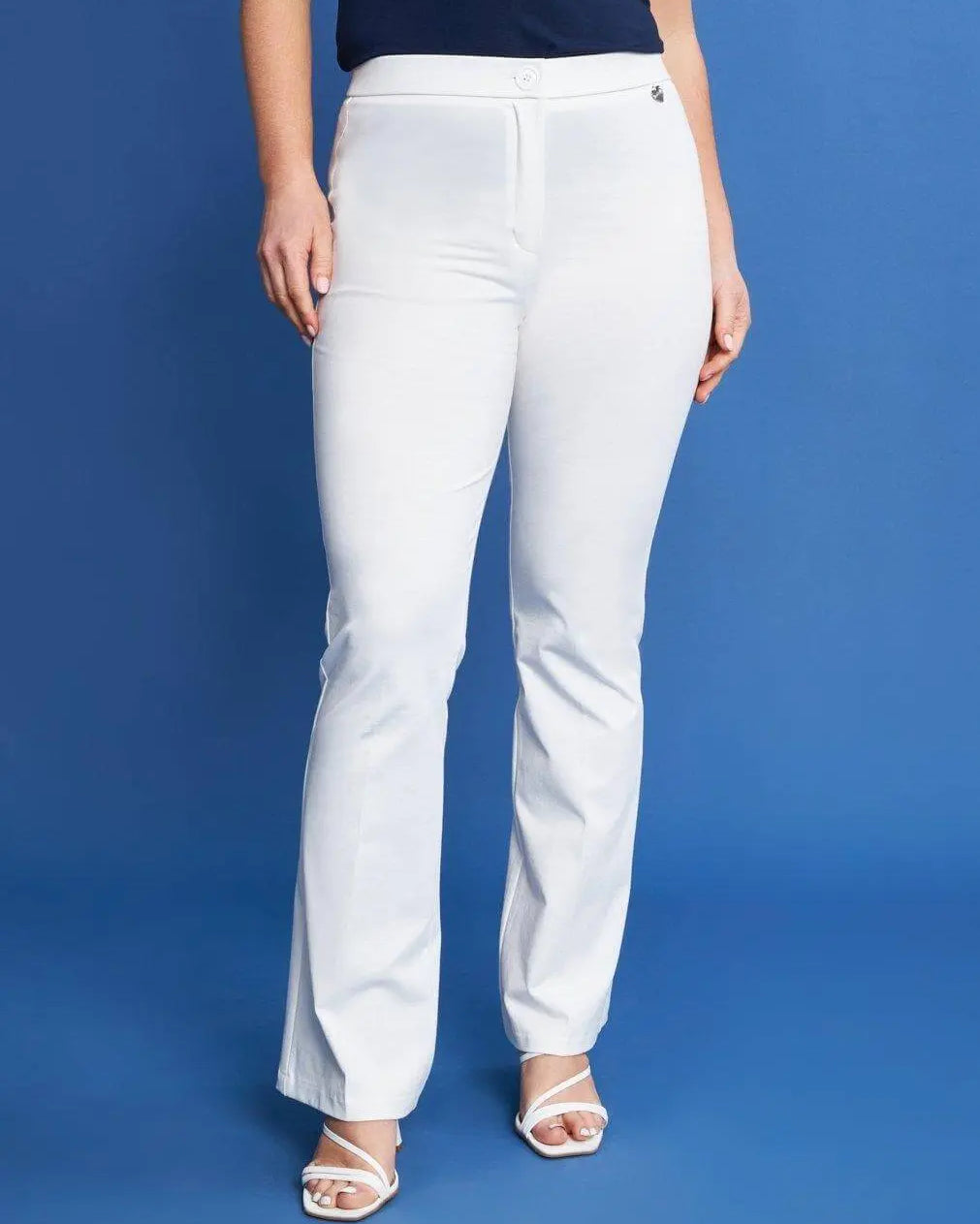 Pantalone zampetta in punto Milano BIANCO DORABELLA XXL