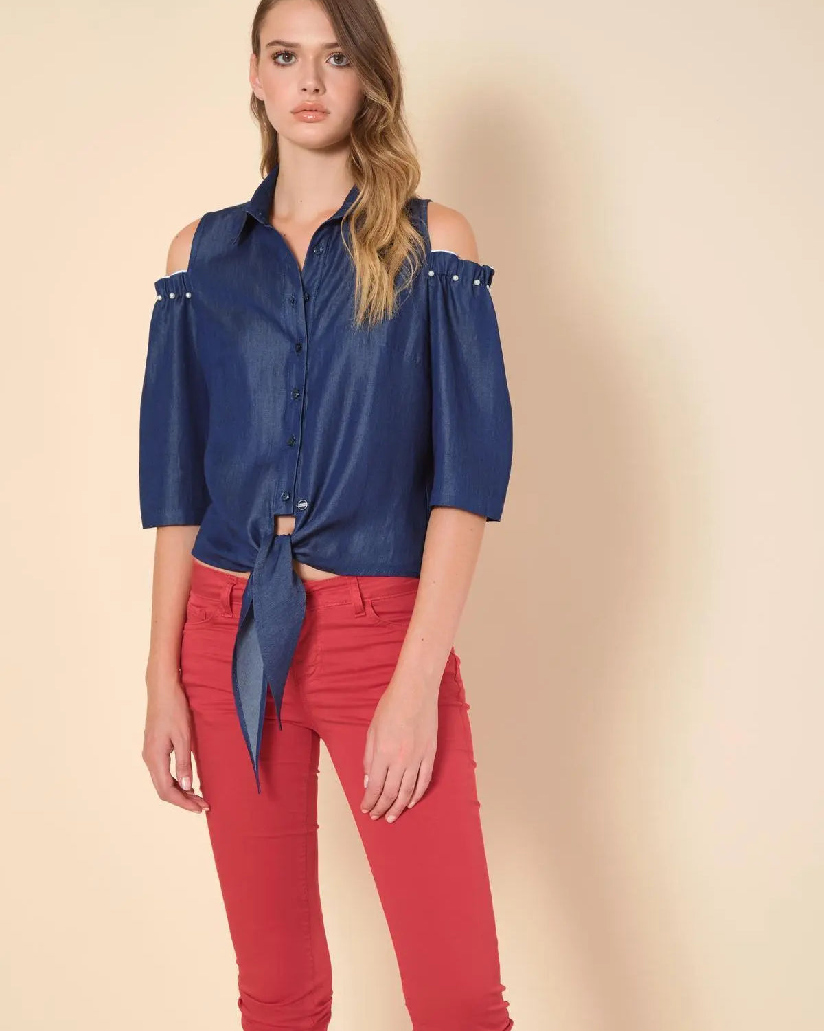 Pantaloni 5 tasche ROSSO IRONICA 52