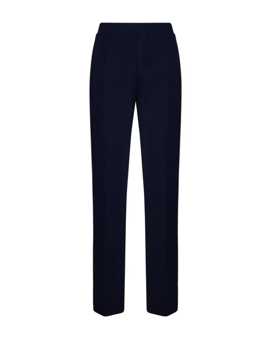 Pantaloni a gamba dritta in jersey crêpe elasticizzato BLU DORABELLA PIU'
