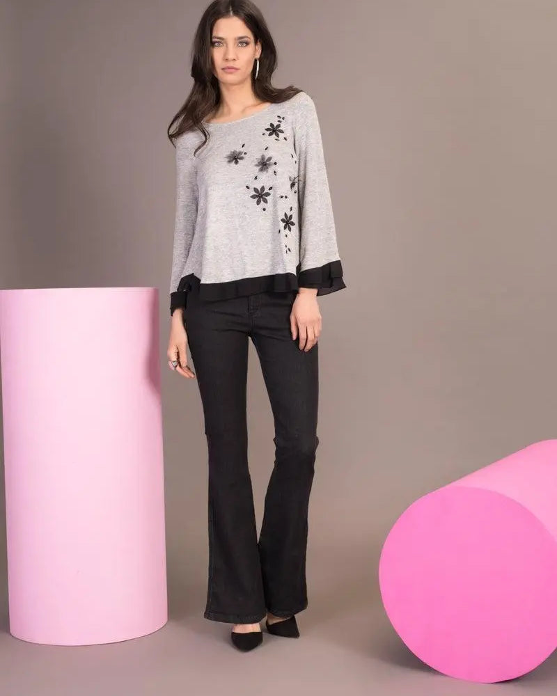 Pantaloni a zampa NERO IRONICA 52