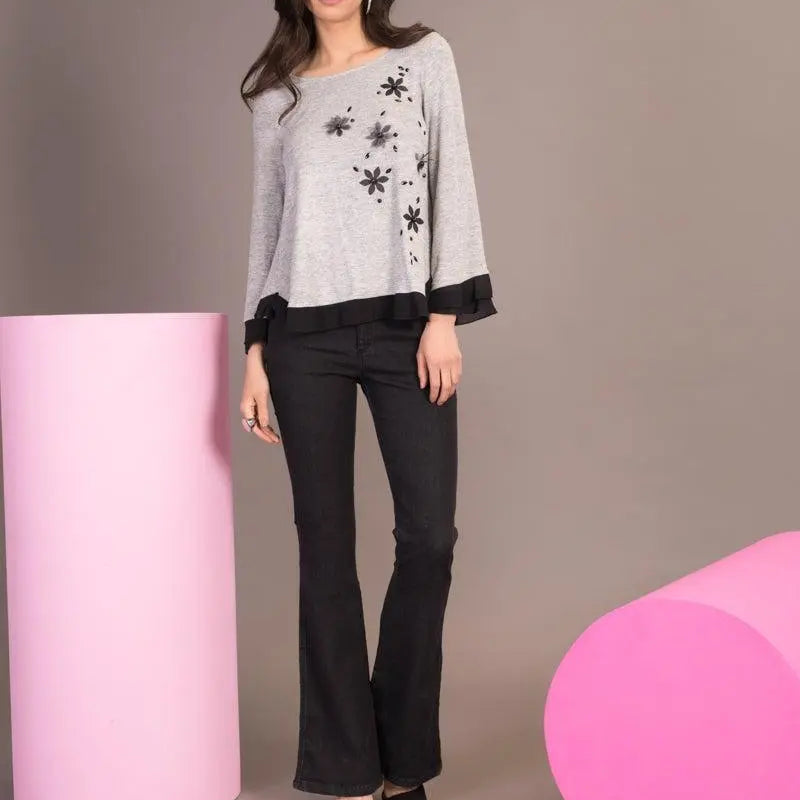 Pantaloni a zampa NERO IRONICA 52