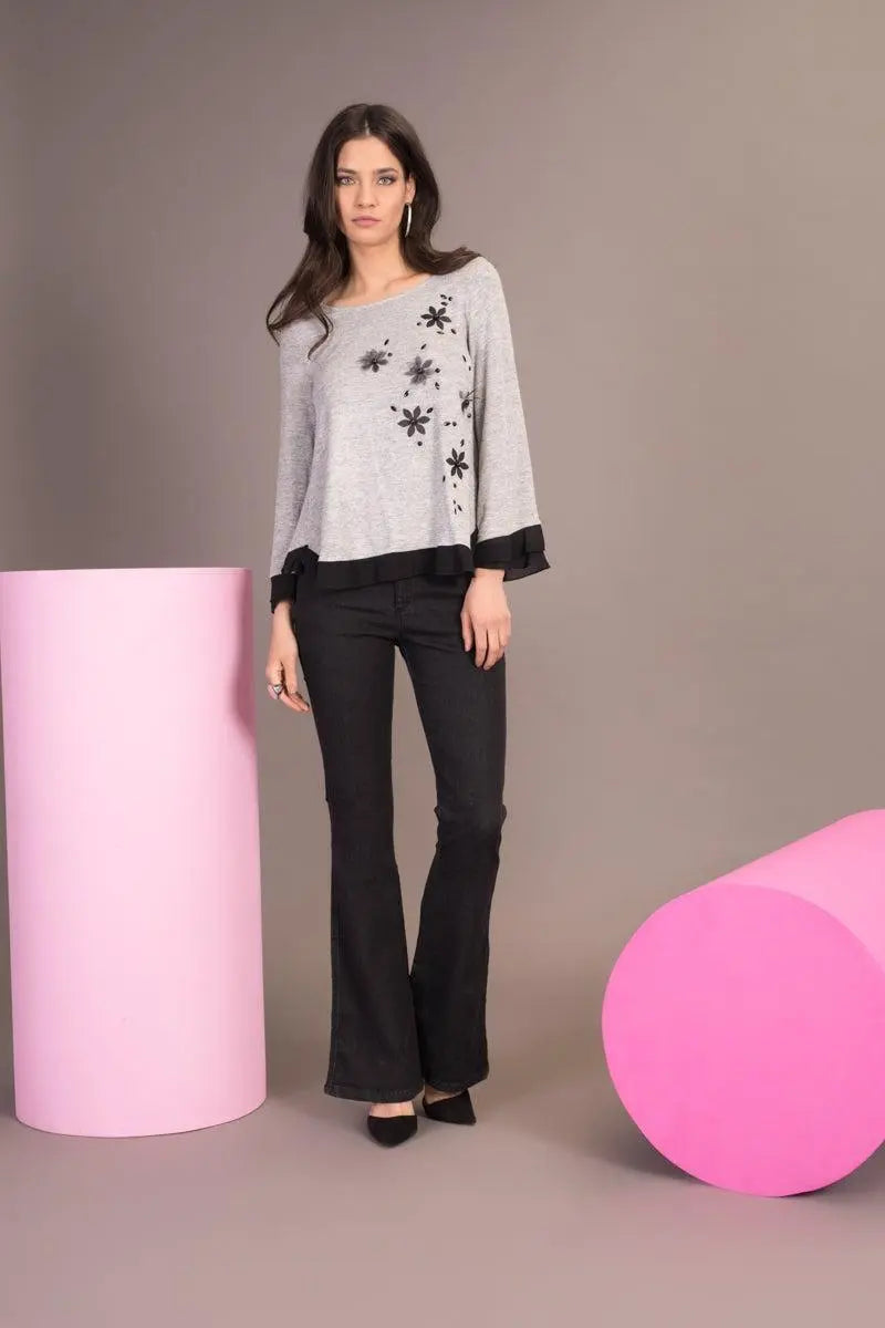 Pantaloni a zampa NERO IRONICA 52