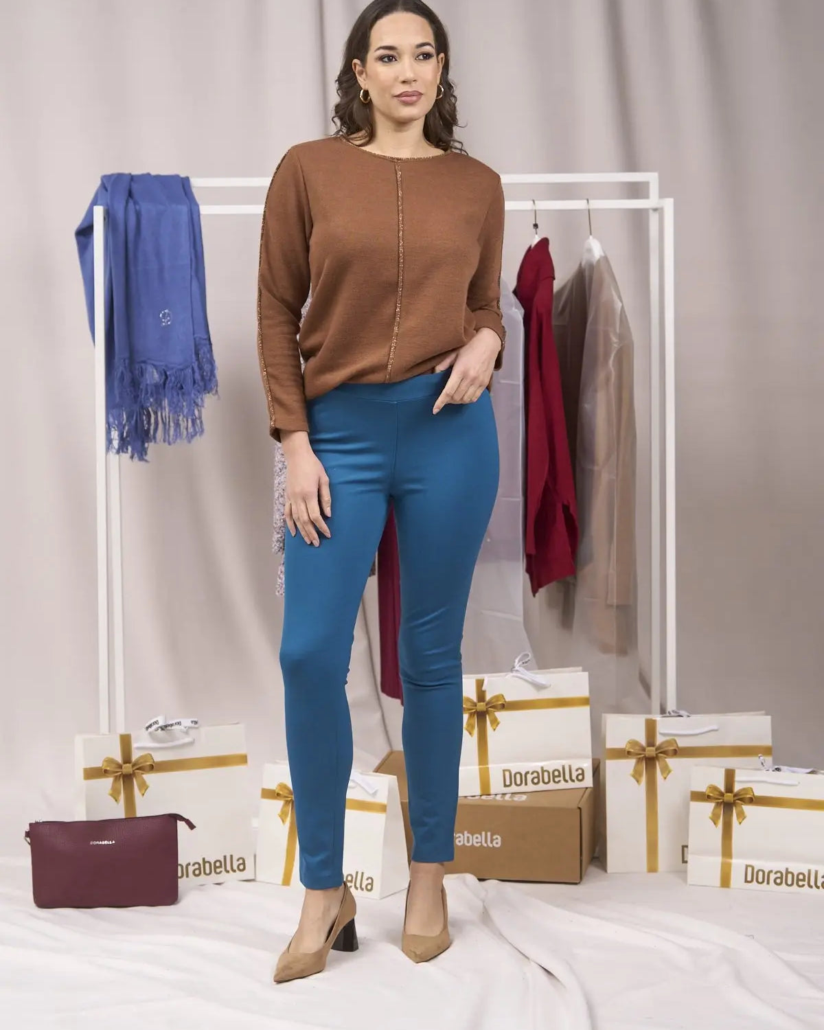 Pantaloni con bustino e vita elastica OTTANIO DORABELLA EASY