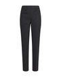 Pantaloni con vita elastica e pattina con bottone ANTRACITE DORABELLA