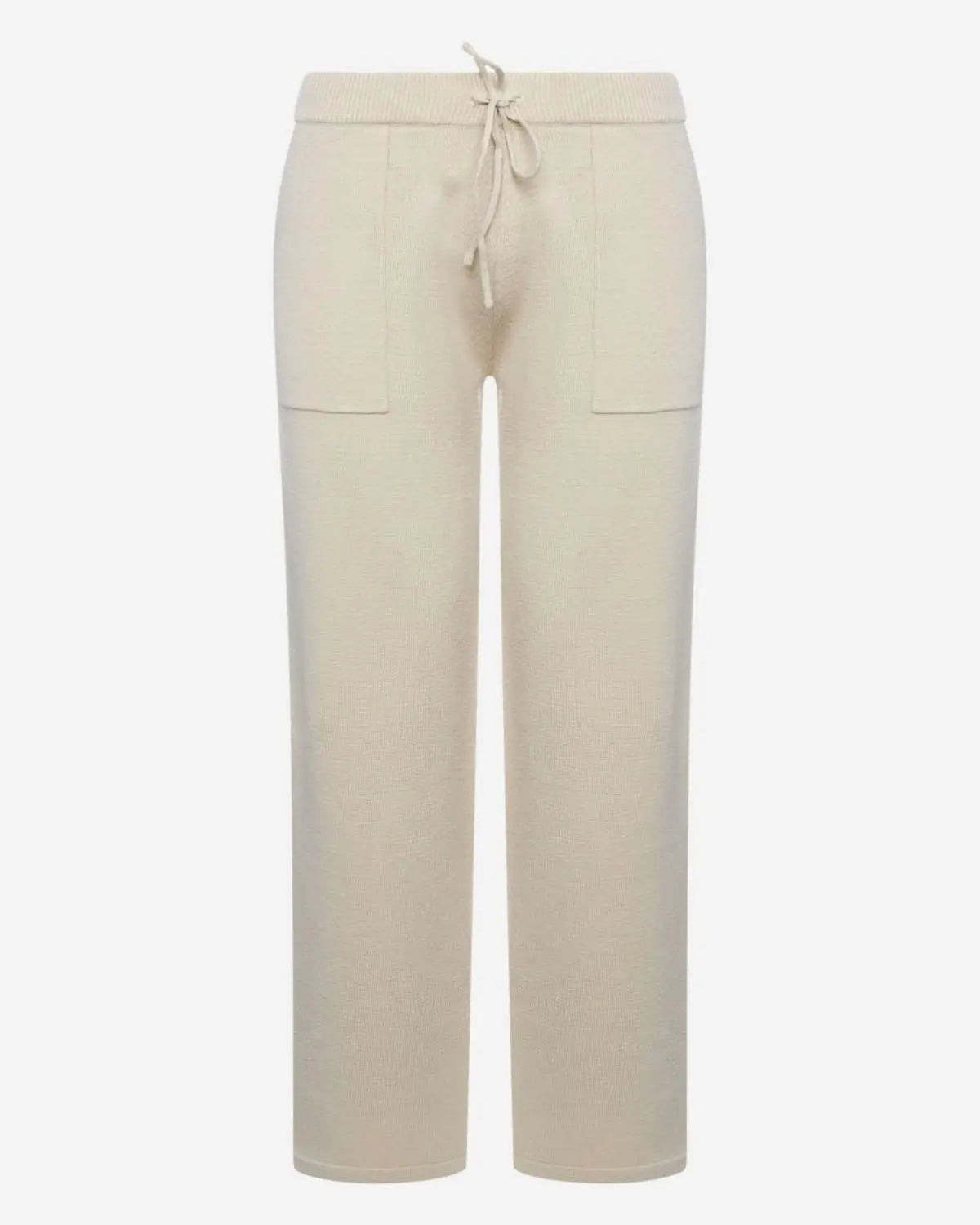 Pantaloni dritti in maglia BEIGE IRONICA