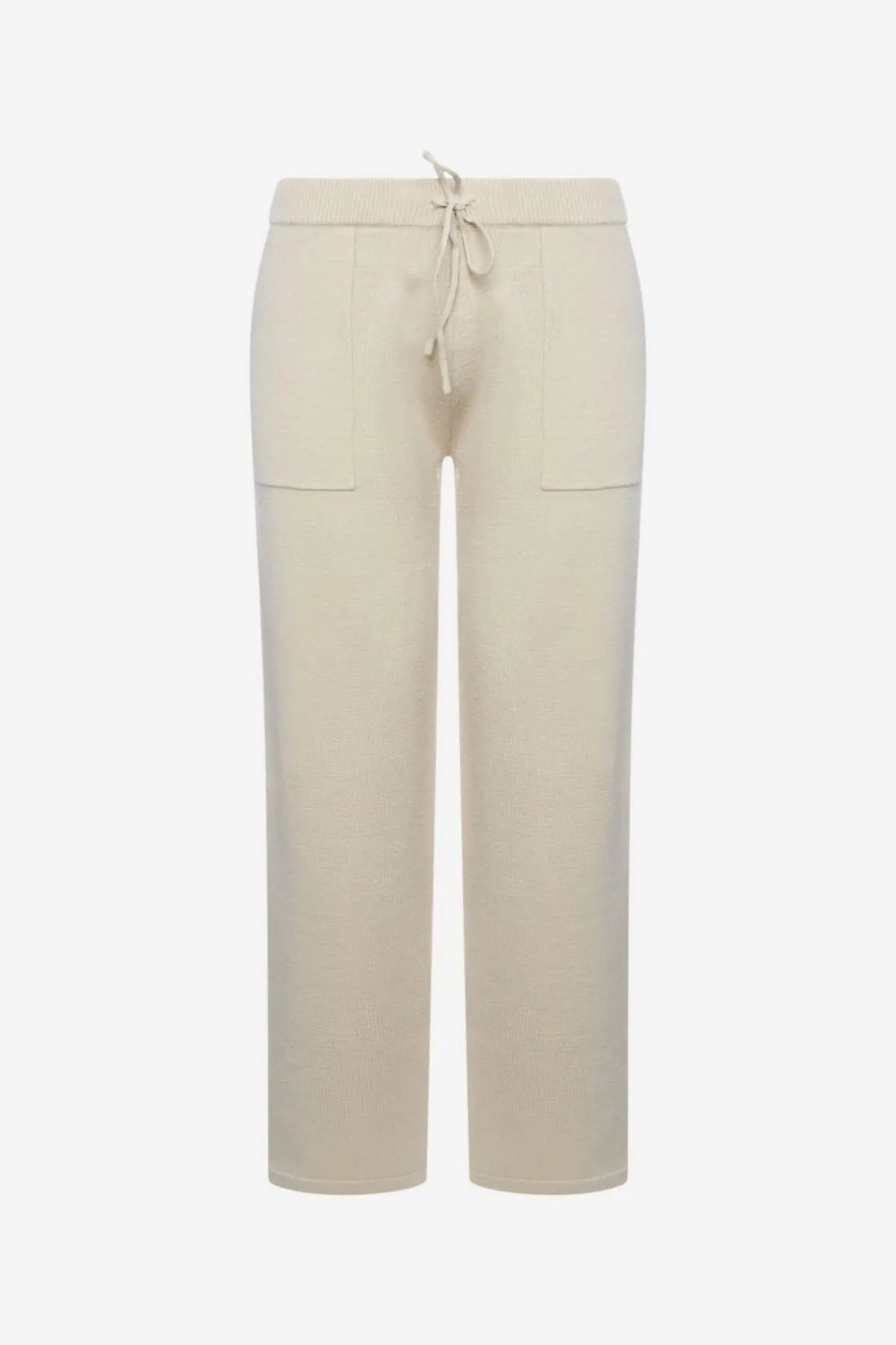 Pantaloni dritti in maglia BEIGE IRONICA