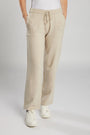 Pantaloni dritti in maglia BEIGE IRONICA