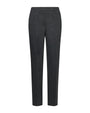Pantaloni slim fit con vita elastica e dettaglio frontale di piega di stiro ANTRACITE DORABELLA PIU'