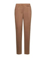 Pantaloni slim fit con vita elastica e dettaglio frontale di piega di stiro CAMMELLO DORABELLA PIU'