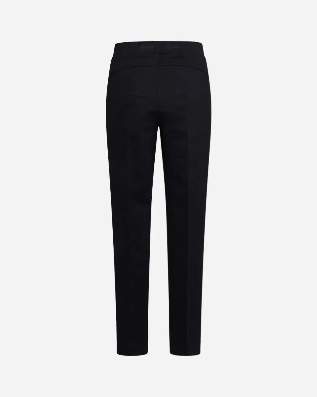 Pantaloni slim fit con vita elastica e dettaglio frontale di piega di stiro NERO DORABELLA PIU'