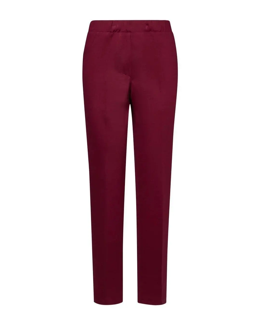 Pantaloni slim fit con vita elastica e dettaglio frontale di piega di stiro VINO DORABELLA PIU'