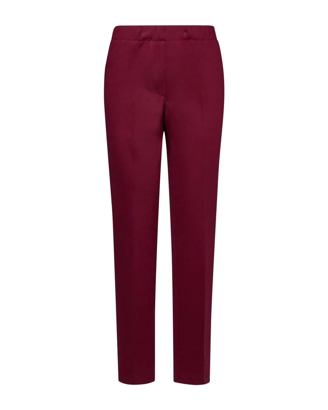 Pantaloni slim fit con vita elastica e dettaglio frontale di piega di stiro VINO DORABELLA PIU'