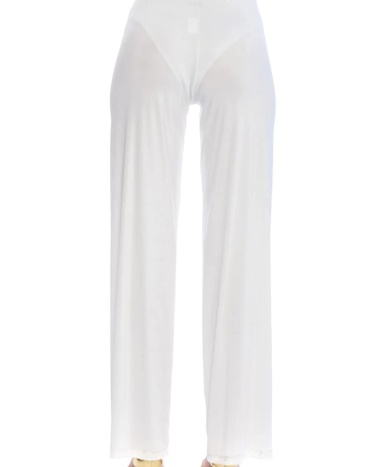 Pantaloni vita alta BIANCO IRONICA