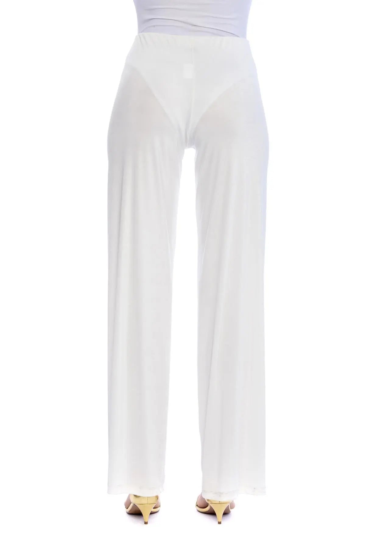 Pantaloni vita alta BIANCO IRONICA