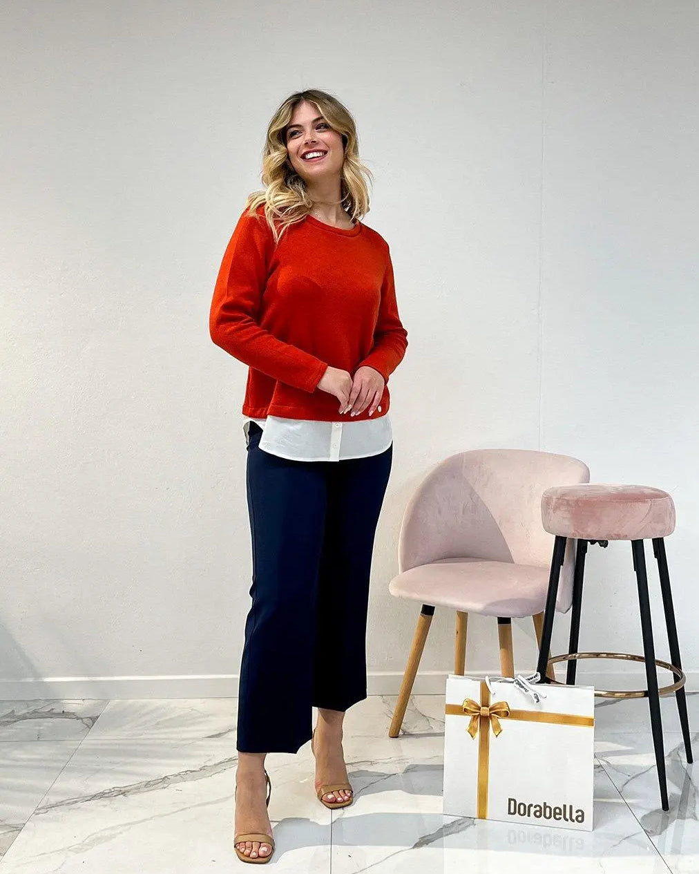 Pantapalazzo cady BLUE NAVY DORABELLA