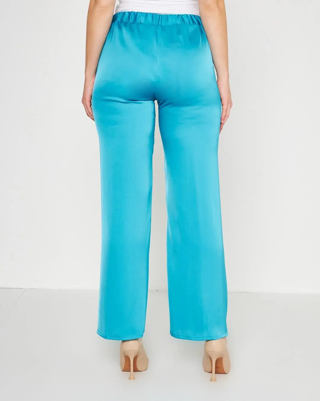 Pantapalazzo raso TURCHESE DORABELLA COUTURE