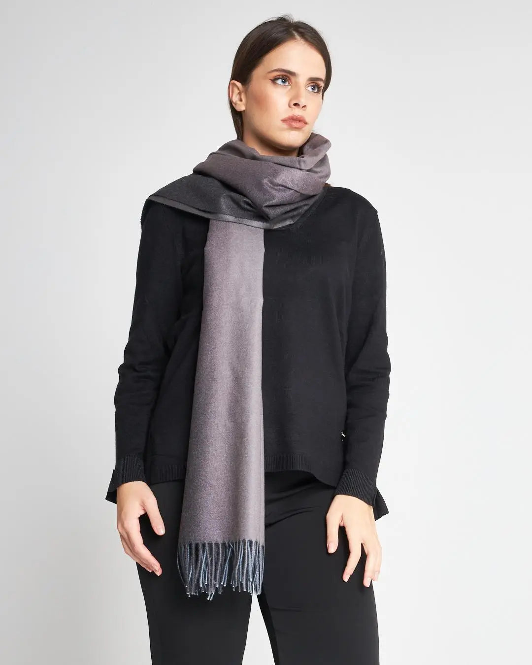 Pashmina sfumata NERO DORABELLA