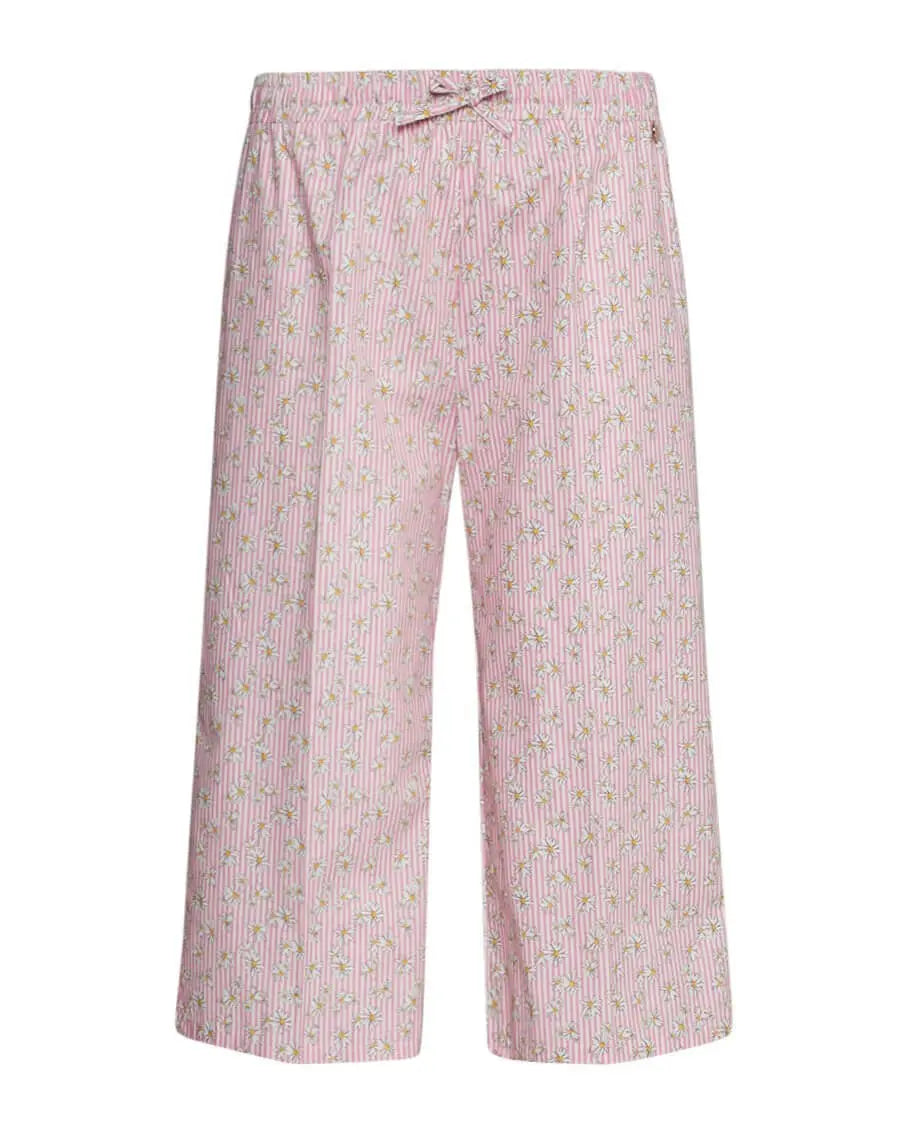 Pinocchietto con righe e margherite FANTASIA DORABELLA XXL