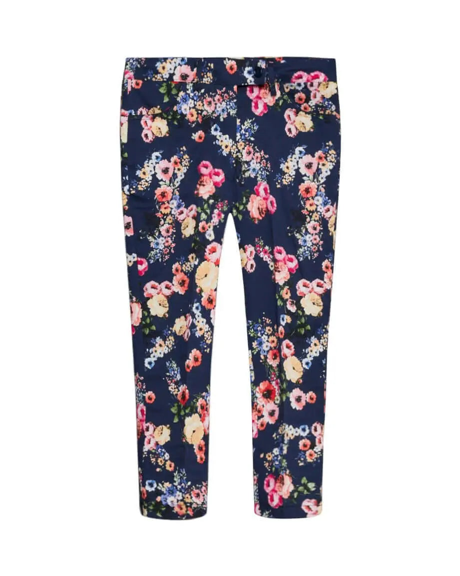 Pinocchietto in fantasia floreale BLU DORABELLA 52