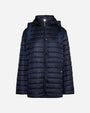 Piumino con cappuccio, zip e bottoni BLU DORABELLA EASY PIÙ