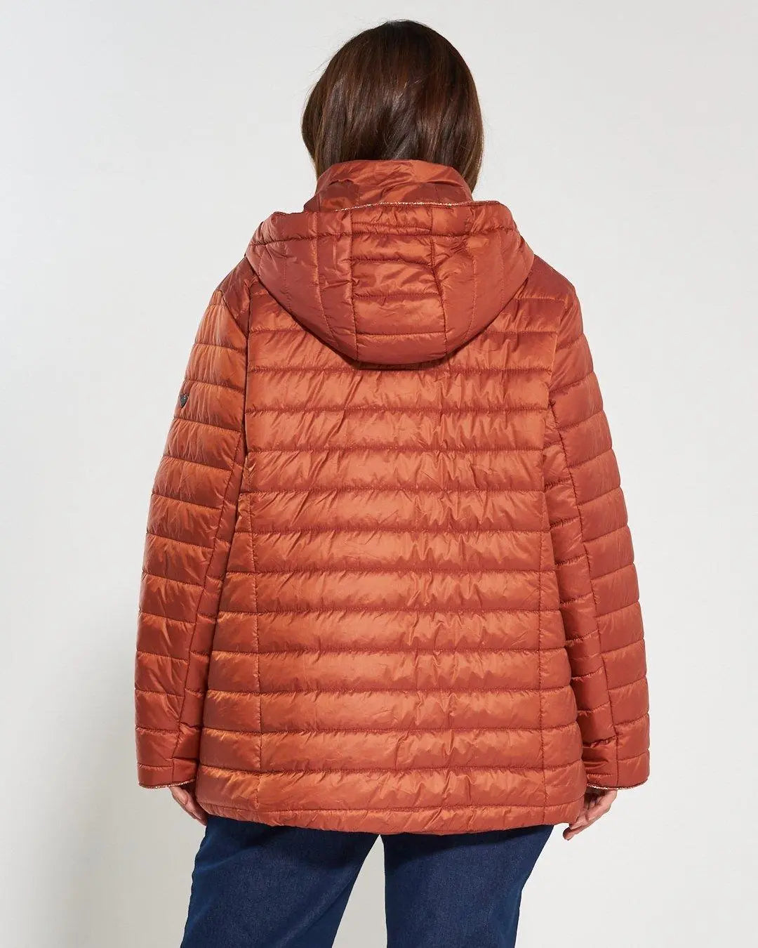 Piumino con cappuccio, zip e bottoni CANNELLA DORABELLA EASY PIÙ